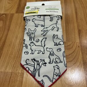 Target The Cuddle Collab Reversible pet bandana Sz M/L Drawn Dogs Cats Stripe